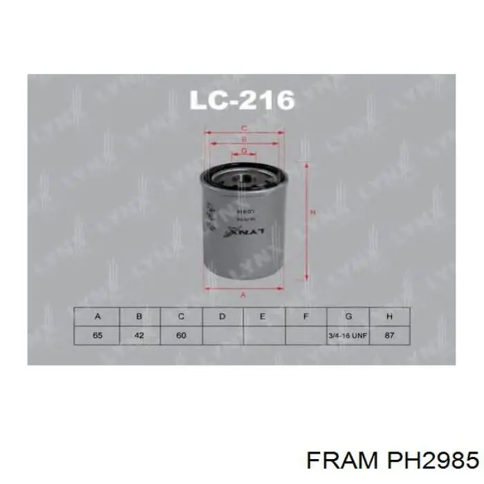 Купить PH2985 Fram Фильтр центробежный очистки масла