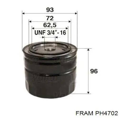 Filtro de aceite PH4702 Fram