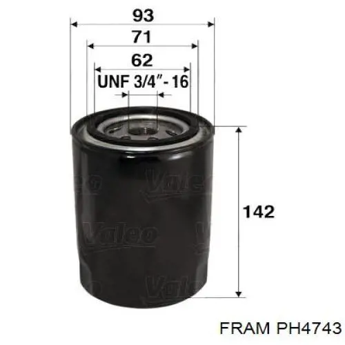 PH4743 Fram масляный фильтр