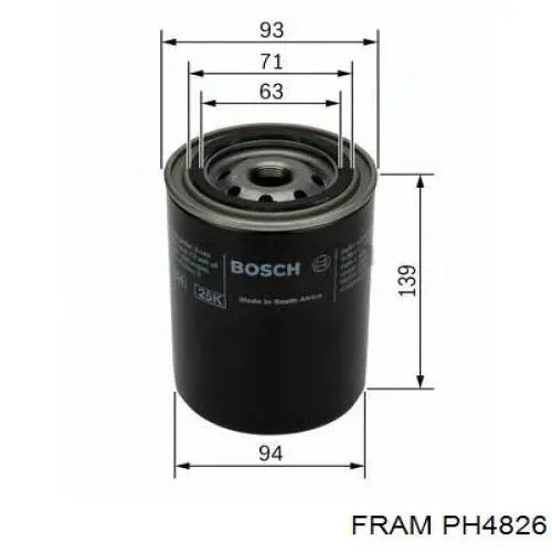 PH4826 Fram масляный фильтр