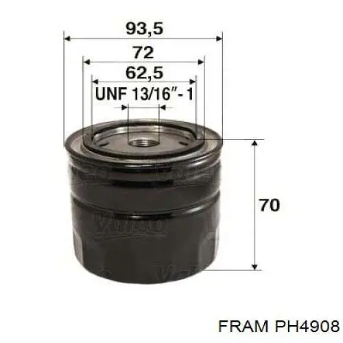 PH4908 Fram масляный фильтр
