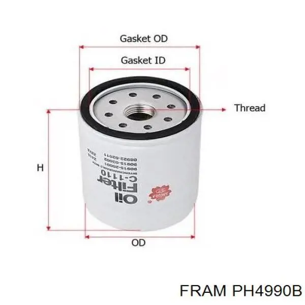 PH4990B Fram Масляный фильтр двигателя