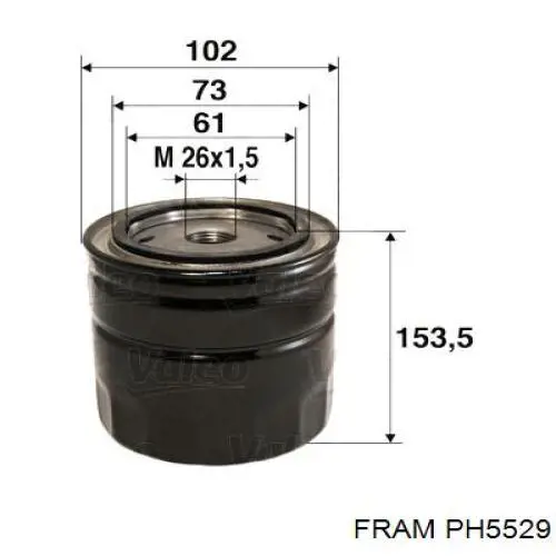 Масляный фильтр PH5529 Fram