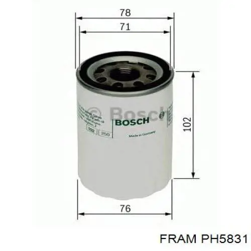 Фильтр очистки масла центробежный Fram PH5831 цена, от 4.54 USD