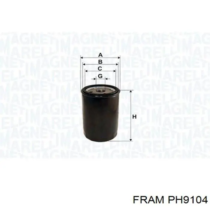PH9104 Fram масляный фильтр