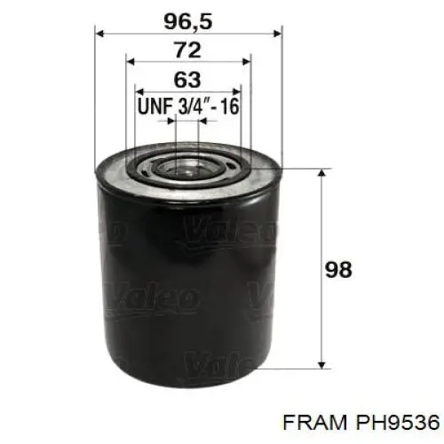PH9536 Fram масляный фильтр