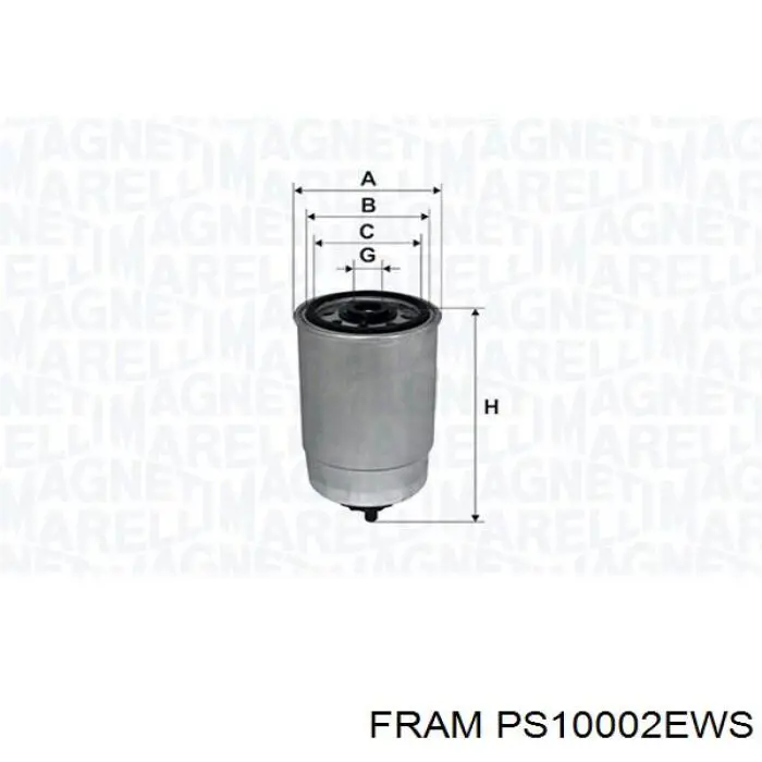 PS10002EWS Fram Фильтр топлива