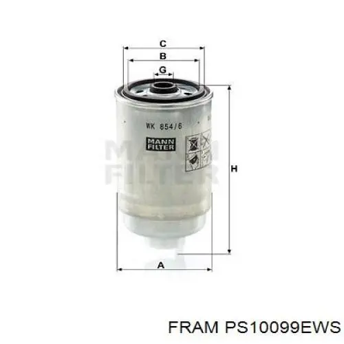 PS10099EWS Fram Фильтр топлива