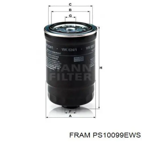 Фильтр тонкой очистки топлива Fram PS10099EWS цена, от 18.36 USD