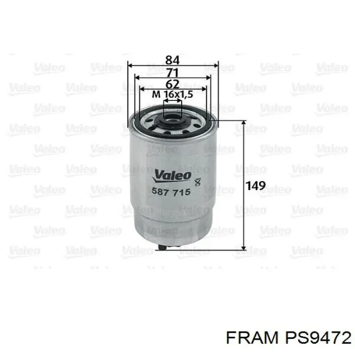 Filtro combustible PS9472 Fram