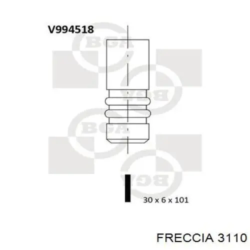 3110 Freccia гидрокомпенсатор (гидротолкатель, толкатель клапанов)