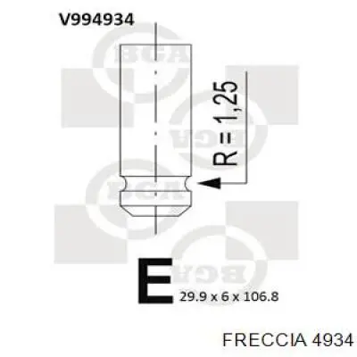 4934 Freccia клапан выпускной