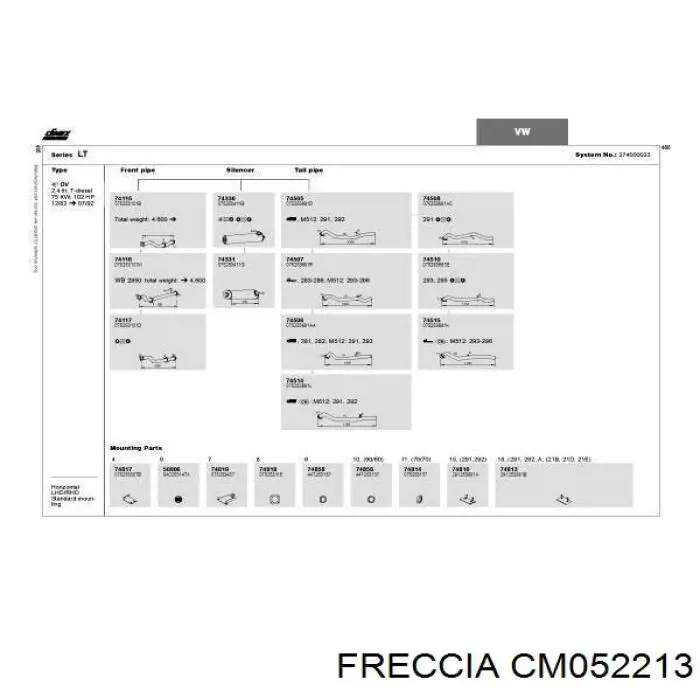Вал распределительный Freccia CM052213