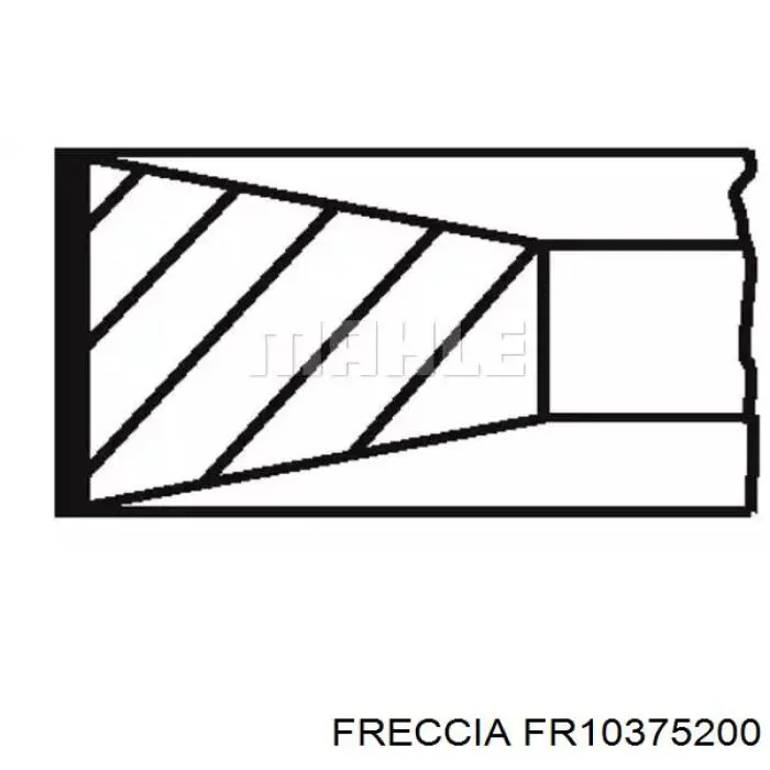 Комплект поршневых колец на 1 цилиндр, стандарт 0640R5 Peugeot/Citroen