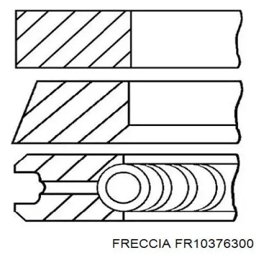 Juego de aros de pistón para 1 cilindro, STD FR10376300 Freccia