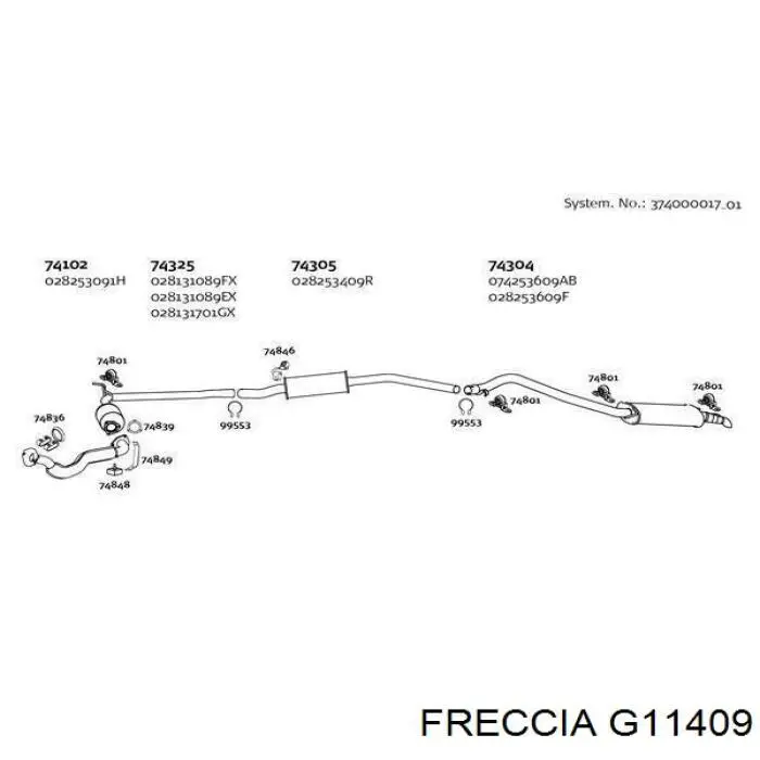 Купить G11409 Freccia Направляющая клапана выпускного