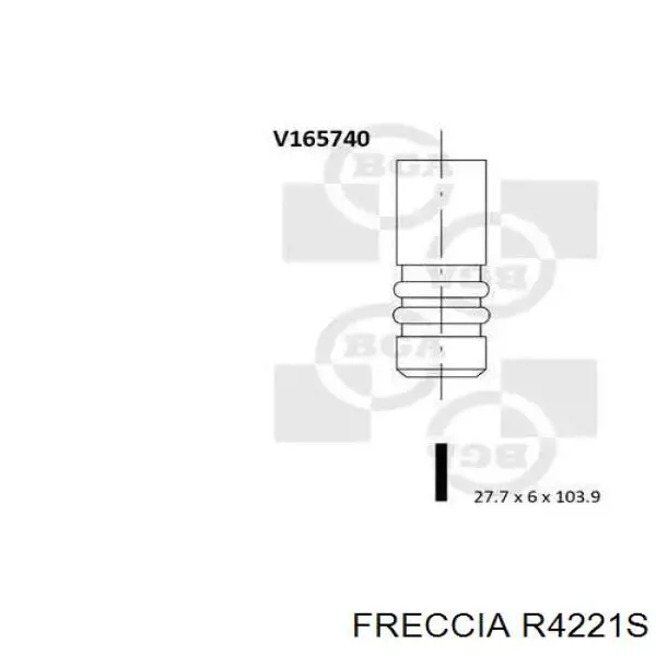 Válvula de admisión R4221S Freccia