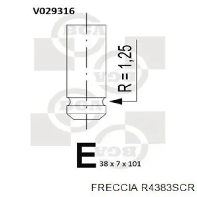 4383SCR Freccia клапан впускной