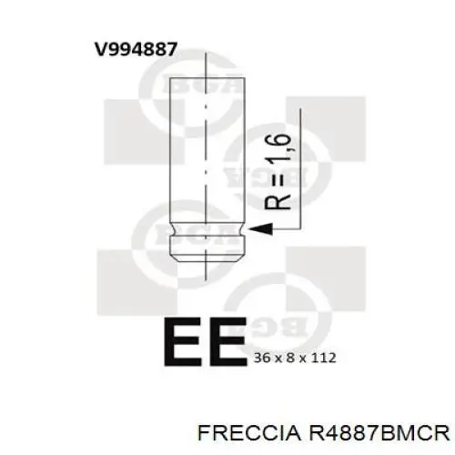 Клапан выпускной Freccia R4887BMCR
