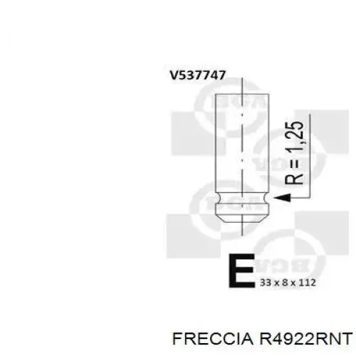 Válvula de escape R4922RNT Freccia