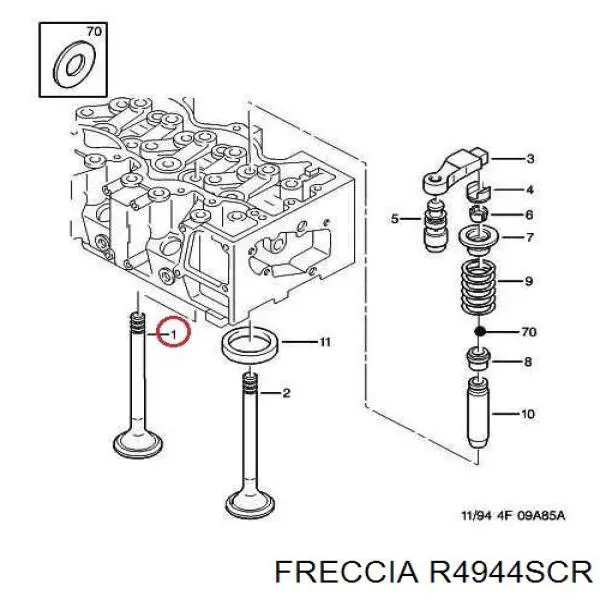 Válvula de admisión R4944SCR Freccia