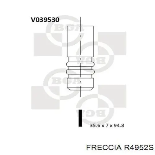 R4952S Freccia клапан впускной