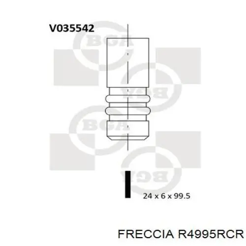 XS6G6505B2AS Ford выпускной клапан