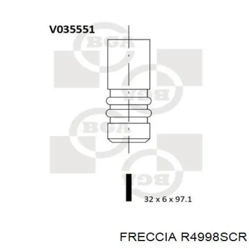4998SCR Freccia клапан впускной