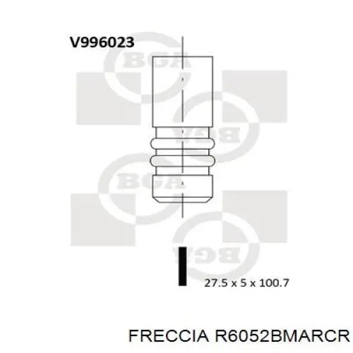 Клапан выпускной Freccia R6052BMARCR