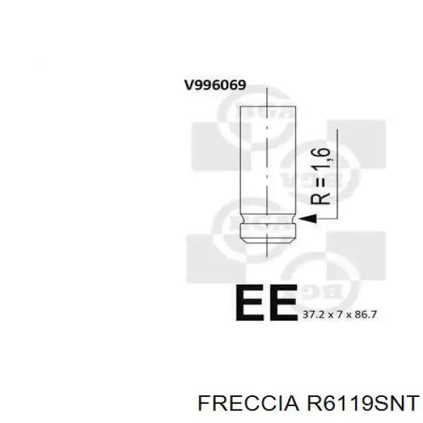 R6119SNT Freccia клапан впускной