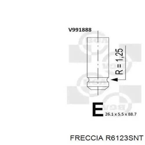 R6123SNT Freccia клапан впускной
