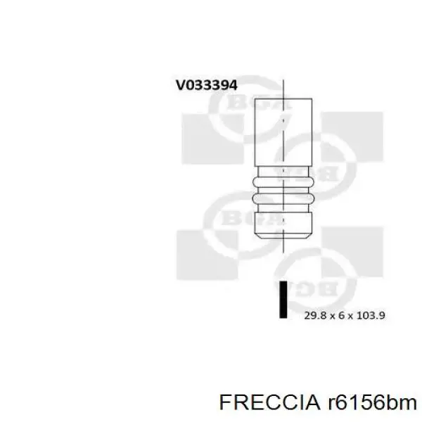 Клапан выпускной FRECCIA R6156BM