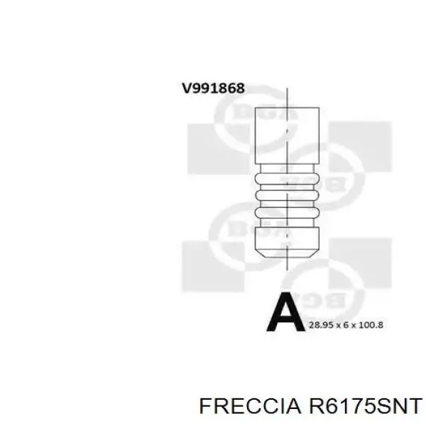 Клапан впускной Freccia R6175SNT цена, от 3.94 USD