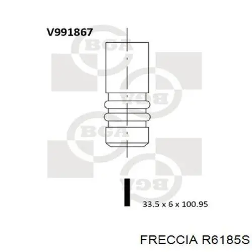 Válvula de admisión R6185S Freccia