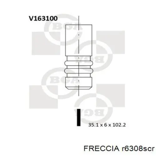 Клапан впускной Freccia R6308SCR