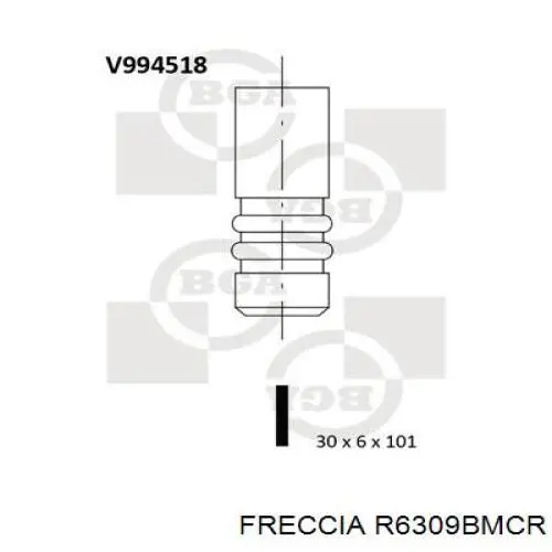 6309 Freccia клапан выпускной