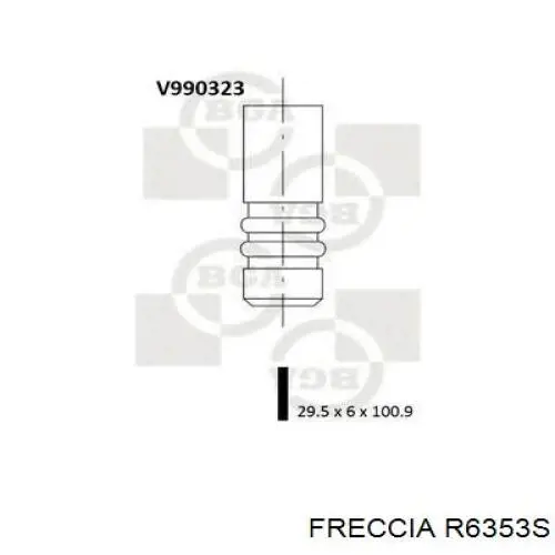 Клапан впускной Freccia 6353S цена, от 6.05 USD