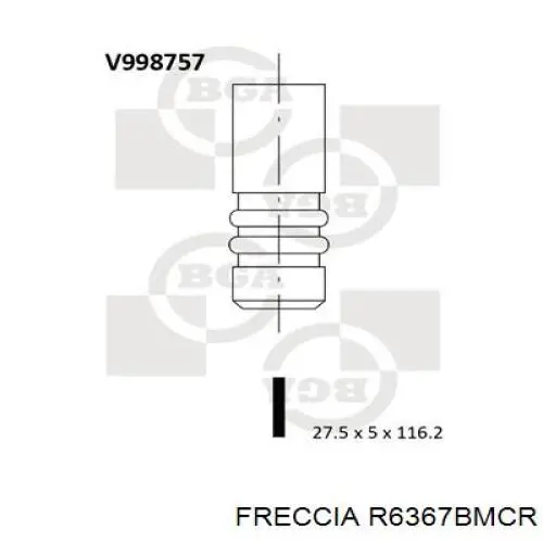 r6367 Freccia клапан выпускной