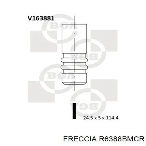 R6388BMCR Freccia клапан выпускной