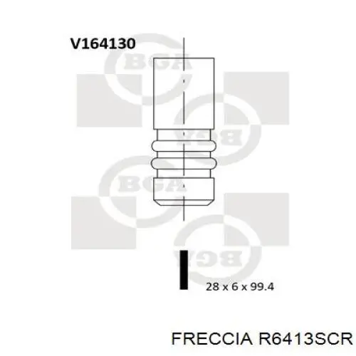 R6413SCR Freccia клапан впускной
