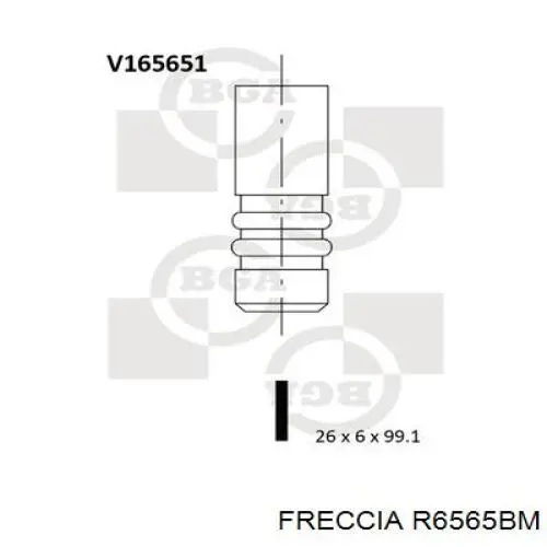R6565BM Freccia клапан выпускной