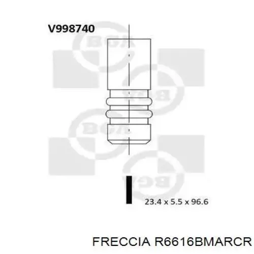 R6616BMARCR Freccia клапан выпускной