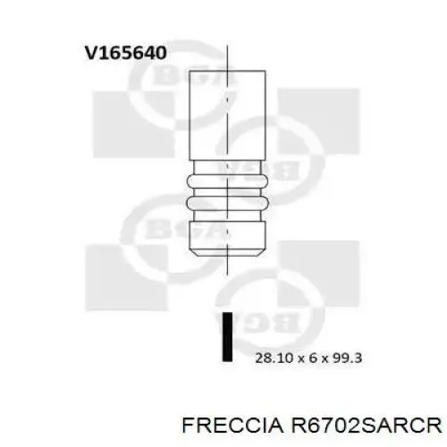 R6702 Freccia клапан впускной