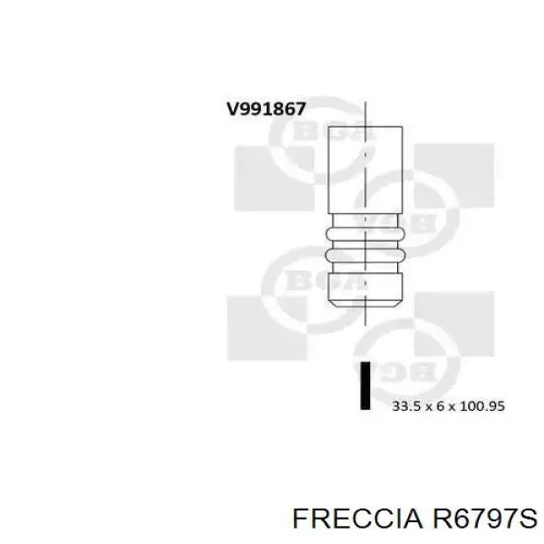Купить R6797S Freccia Впускной клапан