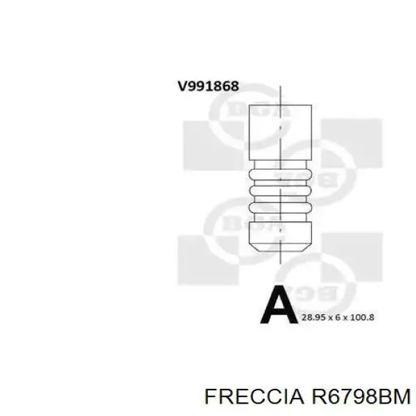 Выпускной клапан двигателя Freccia R6798BM цена, от 7.63 USD
