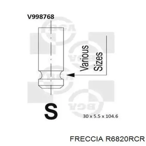 R6820RCR Freccia Выхлопной клапан