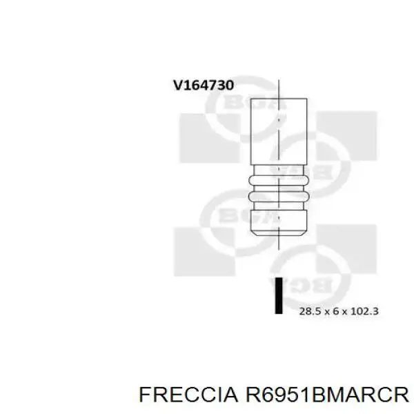 Купить R6951BMARCR Freccia Выпускной клапан