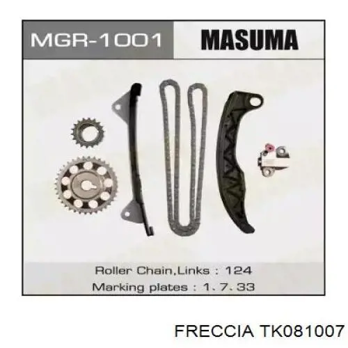 Ремкомплект ГРМ Freccia TK081007 цена, от 105.06 USD