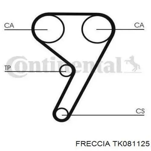 Комплект цепи ГРМ TK081125 Freccia