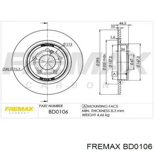 Тормозные диски BD0106 Fremax